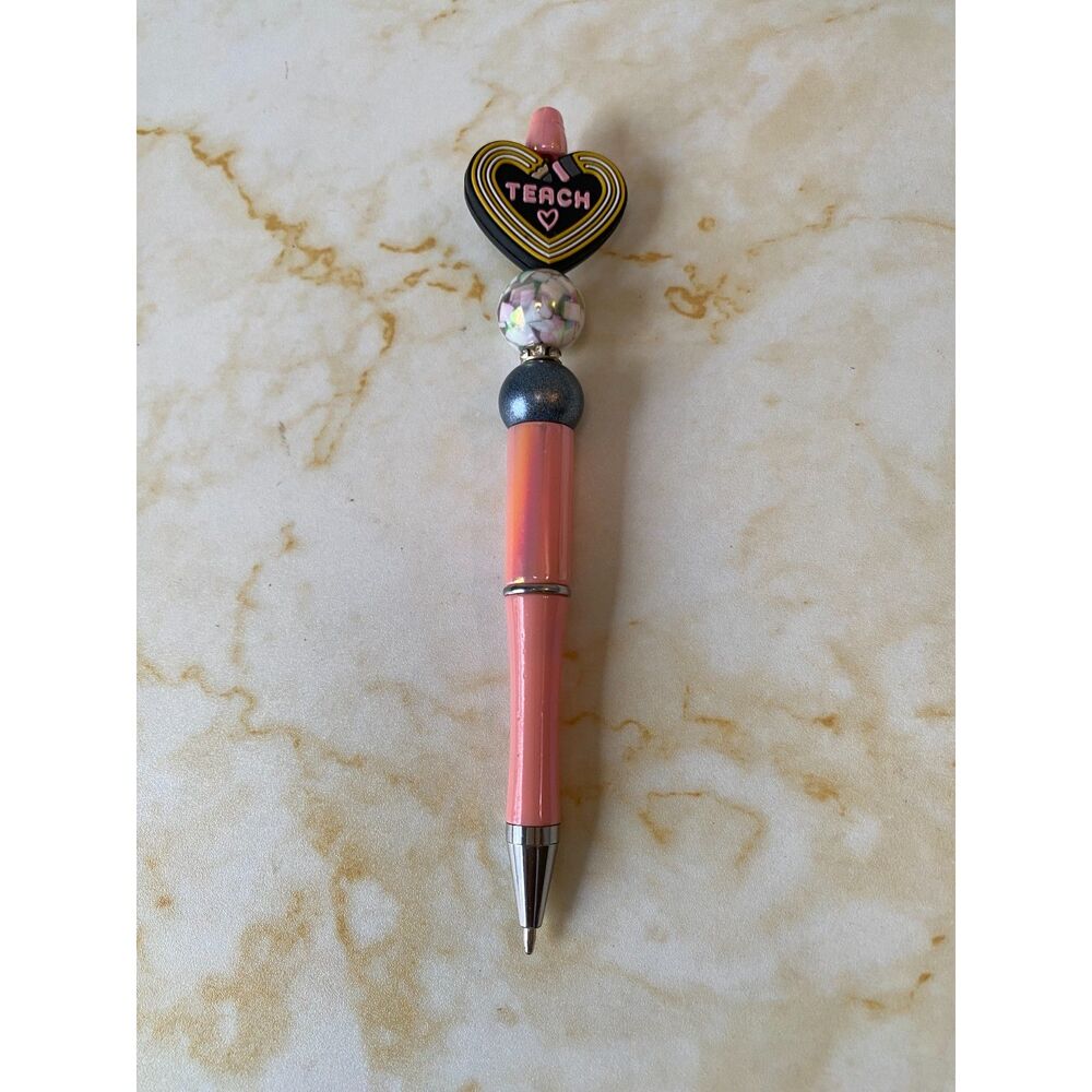 One of a kind Teach Bead Pen, Teachers, love to teach
